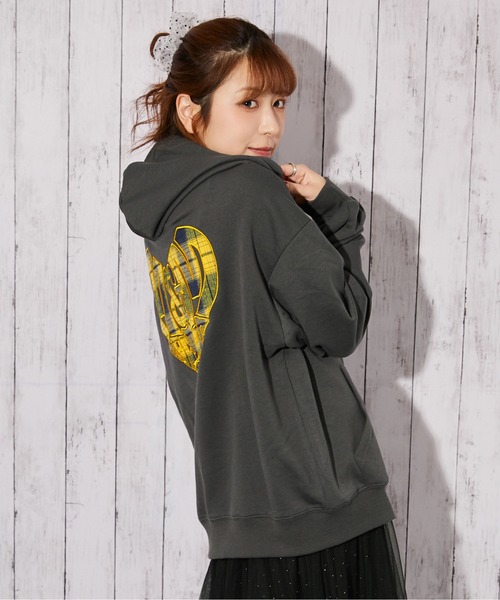 GORGE(ゴージ)の「《チェック柄ワッペン・裏起毛》パーカー/カジュアル×ストリート/春秋冬/全3色(パーカー・レディース・スミクロ/オートミール/グレー・F)」の8枚目の写真
