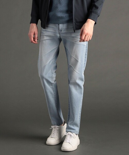 MONSIEUR NICOLE（ムッシュニコル）の「ヴィンテージストレッチ デニムパンツ（デニムパンツ・メンズ・サックスブルー/ブルー/ホワイト/ライトグレー・L/M）」の3枚目の写真