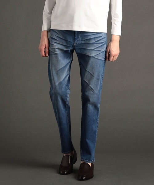 MONSIEUR NICOLE（ムッシュニコル）の「ヴィンテージストレッチ デニムパンツ（デニムパンツ・メンズ・サックスブルー/ブルー/ホワイト/ライトグレー・L/M）」の4枚目の写真