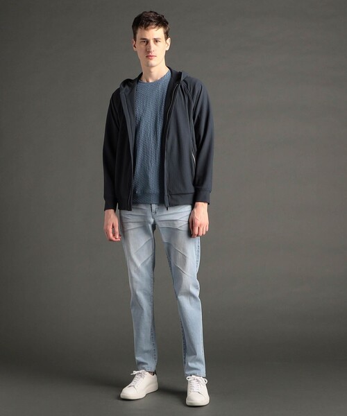 MONSIEUR NICOLE（ムッシュニコル）の「ヴィンテージストレッチ デニムパンツ（デニムパンツ・メンズ・サックスブルー/ブルー/ホワイト/ライトグレー・L/M）」の9枚目の写真