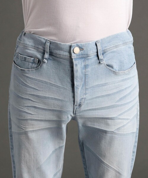 MONSIEUR NICOLE（ムッシュニコル）の「ヴィンテージストレッチ デニムパンツ（デニムパンツ・メンズ・サックスブルー/ブルー/ホワイト/ライトグレー・L/M）」の12枚目の写真