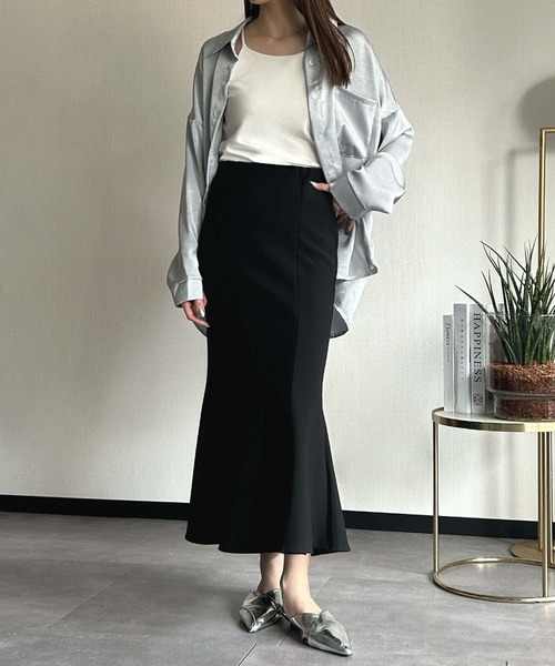 LOWO(ロワ)の「ロングマーメイドスカート(スカート・レディース・ブラック・S/M/L)」の5枚目の写真
