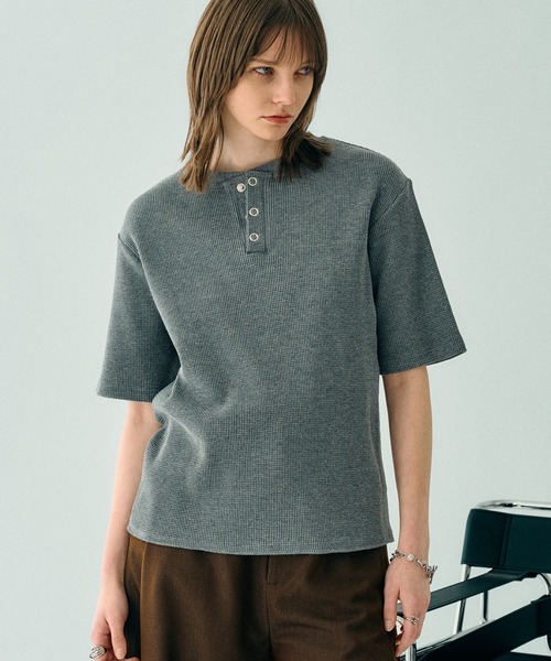 HENRY NECK THERMAL TSHIRT/ヘンリーネックサーマルTシャツ（Tシャツ