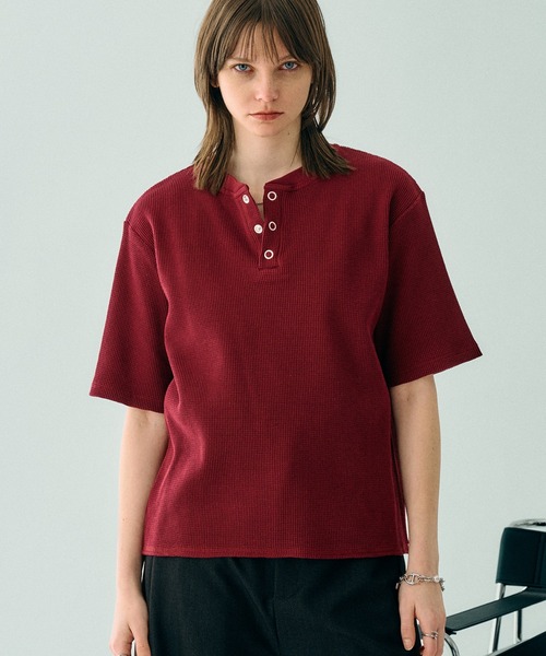 HENRY NECK THERMAL TSHIRT/ヘンリーネックサーマルTシャツ（Tシャツ