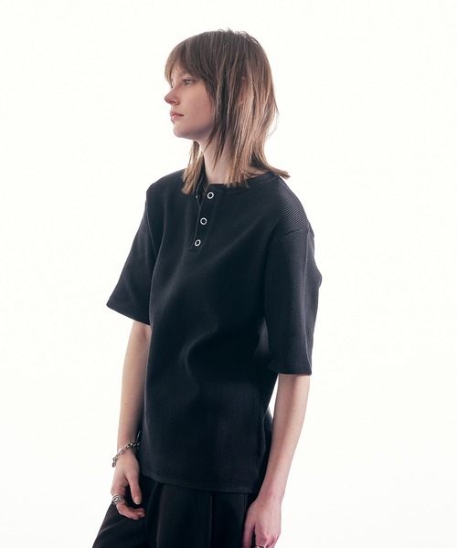 SELLE GLANT(セレグランテ)の「HENRY NECK THERMAL TSHIRT/ヘンリーネックサーマルTシャツ(Tシャツ/カットソー・メンズ・グレー/ボルドー/ブラック・LARGE/SMALL/MEDIUM)」の8枚目の写真
