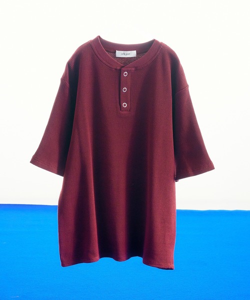 SELLE GLANT(セレグランテ)の「HENRY NECK THERMAL TSHIRT/ヘンリーネックサーマルTシャツ(Tシャツ/カットソー・メンズ・グレー/ボルドー/ブラック・LARGE/SMALL/MEDIUM)」の13枚目の写真