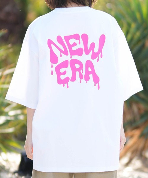 NEW ERA(ニューエラ)の「NEW ERA/ニューエラ レディース Tシャツ オーバーサイズ SS OS CT TEE ART DRIP(Tシャツ/カットソー・レディース・ブラック/ホワイト・M/L)」の1枚目の写真