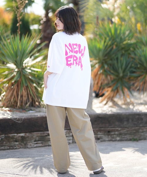 NEW ERA(ニューエラ)の「NEW ERA/ニューエラ レディース Tシャツ オーバーサイズ SS OS CT TEE ART DRIP(Tシャツ/カットソー・レディース・ブラック/ホワイト・M/L)」の9枚目の写真