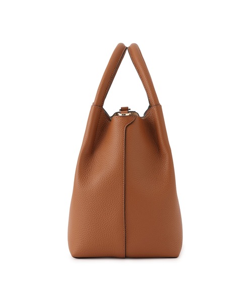 ROPE'（ロペ）の「2WAYキューブボックスレザーハンドバッグ（ハンドバッグ・レディース・キャメル/チャコールグレー/ブラック・FREE）」の4枚目の写真