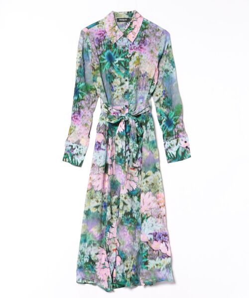 Desigual(デシグアル)の「フローラルシャツロングワンピース(ワンピース・レディース・イエロー・XL/L/M/S/XS)」の4枚目の写真