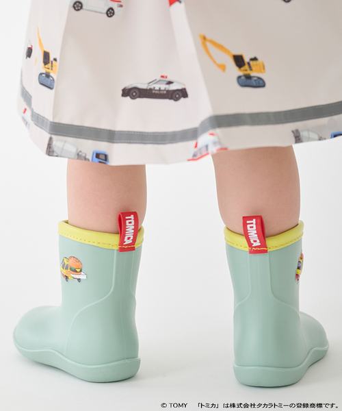 petit main（プティマイン）の「【TOMICA】レインブーツ（レインシューズ・キッズ・ネイビー/ライトグリーン・17cm/18cm/16cm/15cm）」の3枚目の写真