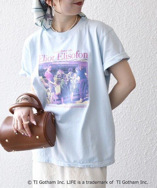 GOOD ROCK SPEED(グッドロックスピード)の「GOOD ROCK SPEED:〈洗濯機可能〉LPC ロゴ フォト プリント TEE(Tシャツ/カットソー・レディース・チャコールグレー/ライトブルー/ホワイト・MEDIUM/LARGE)」の3枚目の写真