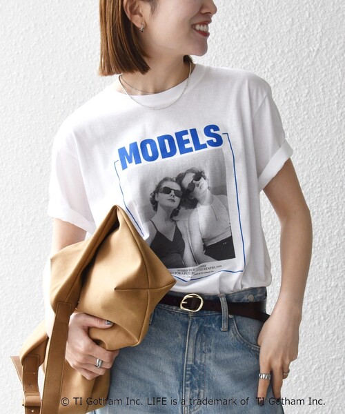 GOOD ROCK SPEED(グッドロックスピード)の「GOOD ROCK SPEED:〈洗濯機可能〉LPC ロゴ フォト プリント TEE(Tシャツ/カットソー・レディース・チャコールグレー/ライトブルー/ホワイト・MEDIUM/LARGE)」の6枚目の写真