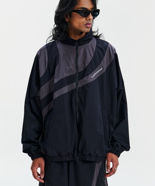 COOTIE PRODUCTIONS(クーティープロダクションズ)の「Nylon Paneling Track Jacket(ブルゾン・メンズ・ブラック/ネイビー・MEDIUM/X-LARGE/LARGE/SMALL)」の5枚目の写真