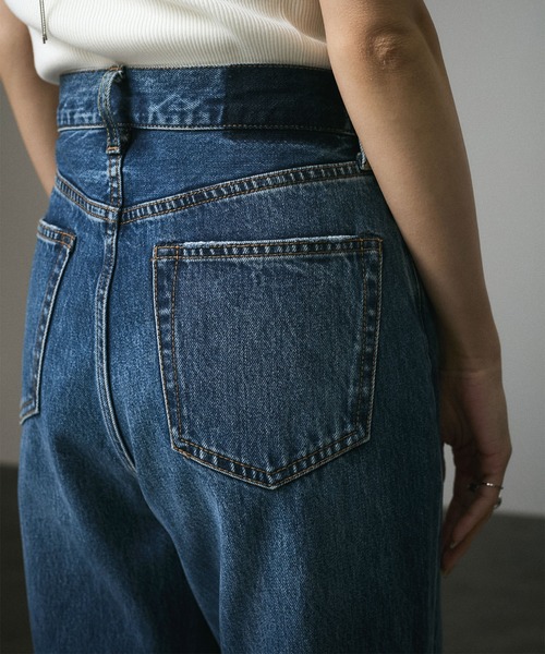 SALON adam et rope'（サロン アダム エ ロペ）の「COTTON USAセミフレアデニム 4（デニムパンツ・レディース・ブルー系その他6/サックスブルー・X-SMALL/S/M）」の15枚目の写真