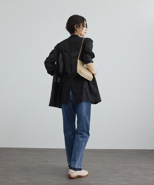 SALON adam et rope'(サロン アダム エ ロペ)の「COTTON USAセミフレアデニム 4(デニムパンツ・レディース・ブルー系その他6/サックスブルー・X-SMALL/S/M)」の10枚目の写真