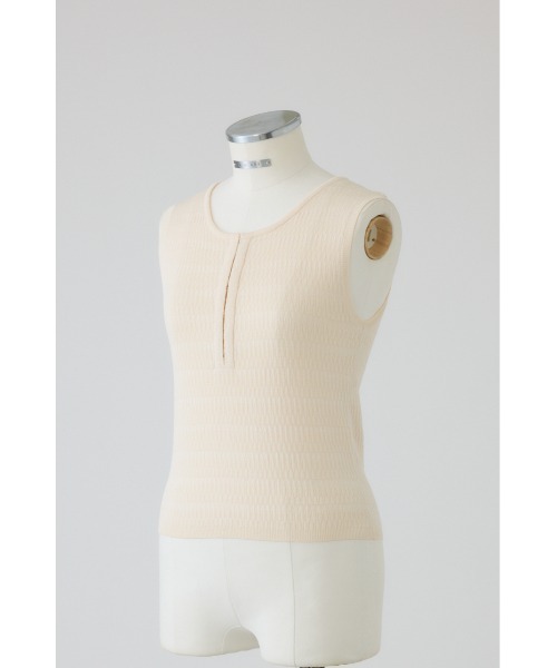 RIM.ARK（リムアーク）の「【PRE ORDER】Round neck hook tank ラウンドネック フック タンク（タンクトップ・レディース・ライトカーキ/アイボリー/ブラック/グレー・FREE）」の14枚目の写真