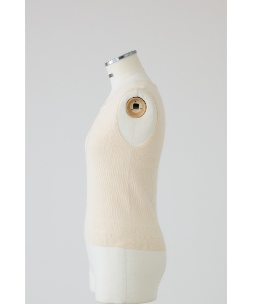 RIM.ARK（リムアーク）の「【PRE ORDER】Round neck hook tank ラウンドネック フック タンク（タンクトップ・レディース・ライトカーキ/アイボリー/ブラック/グレー・FREE）」の15枚目の写真
