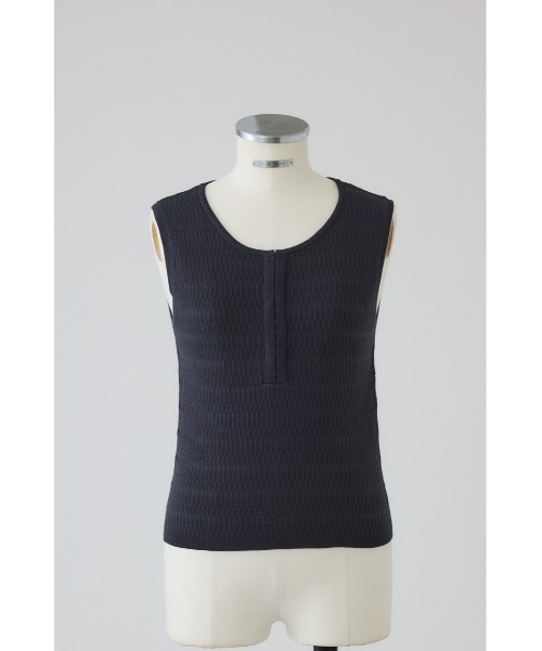 RIM.ARK（リムアーク）の「【PRE ORDER】Round neck hook tank ラウンドネック フック タンク（タンクトップ・レディース・ライトカーキ/アイボリー/ブラック/グレー・FREE）」の8枚目の写真