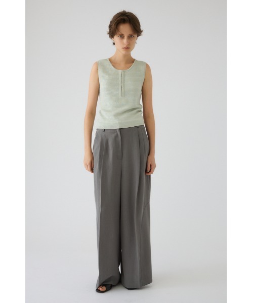 RIM.ARK（リムアーク）の「【PRE ORDER】Round neck hook tank ラウンドネック フック タンク（タンクトップ・レディース・ライトカーキ/アイボリー/ブラック/グレー・FREE）」の17枚目の写真