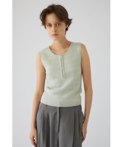 RIM.ARK（リムアーク）の「【PRE ORDER】Round neck hook tank ラウンドネック フック タンク（タンクトップ・レディース・ライトカーキ/アイボリー/ブラック/グレー・FREE）」の19枚目の写真