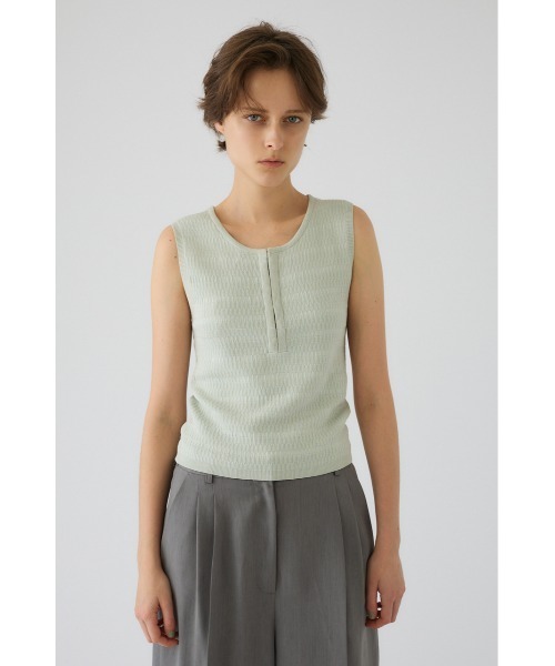 RIM.ARK（リムアーク）の「【PRE ORDER】Round neck hook tank ラウンドネック フック タンク（タンクトップ・レディース・ライトカーキ/アイボリー/ブラック/グレー・FREE）」の20枚目の写真