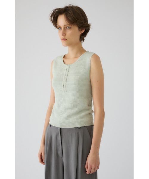 RIM.ARK（リムアーク）の「【PRE ORDER】Round neck hook tank ラウンドネック フック タンク（タンクトップ・レディース・ライトカーキ/アイボリー/ブラック/グレー・FREE）」の21枚目の写真