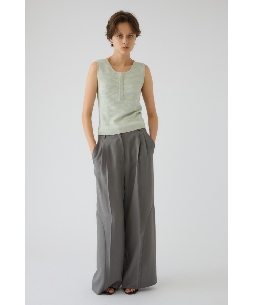 RIM.ARK（リムアーク）の「Round neck hook tank ラウンドネック フック タンク（タンクトップ・レディース・ライトカーキ/アイボリー/ブラック/グレー・FREE）」の13枚目の写真