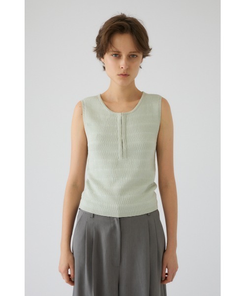 RIM.ARK（リムアーク）の「Round neck hook tank ラウンドネック フック タンク（タンクトップ・レディース・ライトカーキ/アイボリー/ブラック/グレー・FREE）」の15枚目の写真