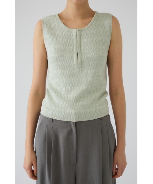 RIM.ARK（リムアーク）の「Round neck hook tank ラウンドネック フック タンク（タンクトップ・レディース・ライトカーキ/アイボリー/ブラック/グレー・FREE）」の16枚目の写真