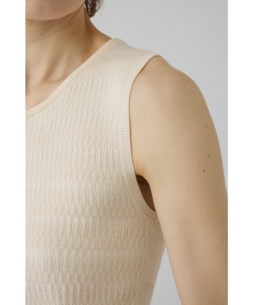 RIM.ARK（リムアーク）の「Round neck hook tank ラウンドネック フック タンク（タンクトップ・レディース・ライトカーキ/アイボリー/ブラック/グレー・FREE）」の22枚目の写真