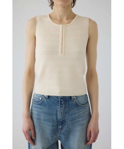 RIM.ARK（リムアーク）の「Round neck hook tank ラウンドネック フック タンク（タンクトップ・レディース・ライトカーキ/アイボリー/ブラック/グレー・FREE）」の18枚目の写真
