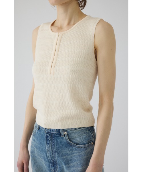 RIM.ARK（リムアーク）の「Round neck hook tank ラウンドネック フック タンク（タンクトップ・レディース・ライトカーキ/アイボリー/ブラック/グレー・FREE）」の19枚目の写真