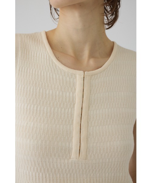 RIM.ARK（リムアーク）の「Round neck hook tank ラウンドネック フック タンク（タンクトップ・レディース・ライトカーキ/アイボリー/ブラック/グレー・FREE）」の20枚目の写真