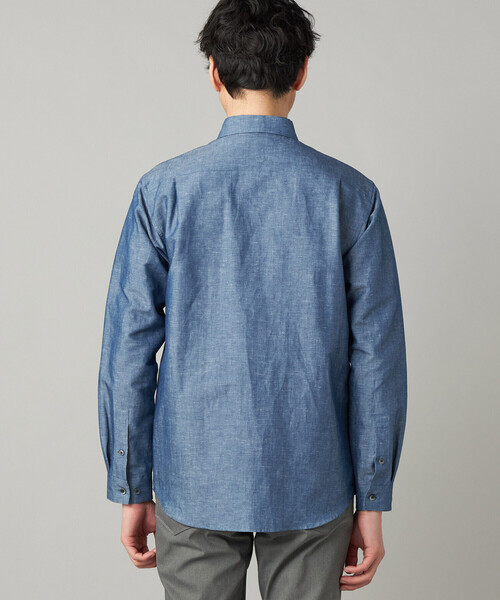 COMME CA MEN(コムサメン)の「リネンダンガリー レギュラーカラーシャツ(シャツ/ブラウス・メンズ・ブルー/ネイビー・M/L/S)」の13枚目の写真
