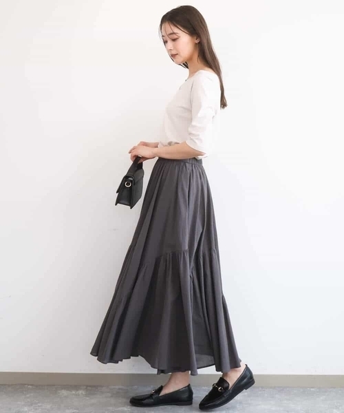 MK MICHEL KLEIN（エムケーミッシェルクラン）の「2wayネックデザインポンチカットソー/接触冷感/UVカット/洗える（Tシャツ/カットソー・レディース・ベージュ/ブラック・38）」の20枚目の写真