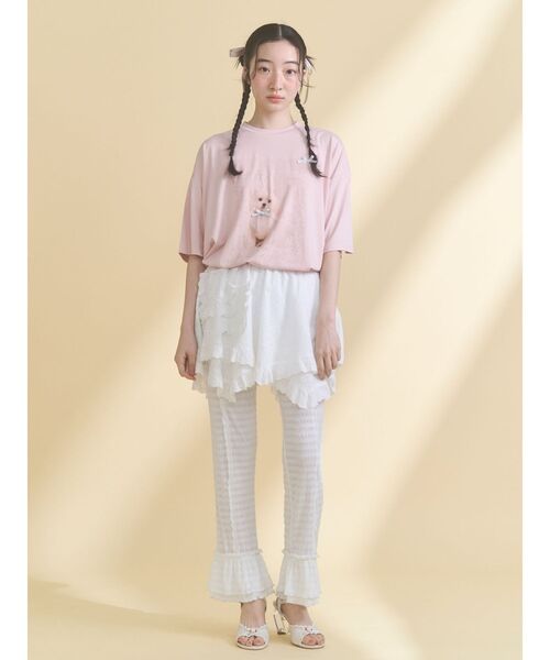 merry jenny(メリージェニー)の「ストレッチティアードフリルパンツ(その他パンツ・レディース・その他1/オフホワイト・FREE)」の5枚目の写真