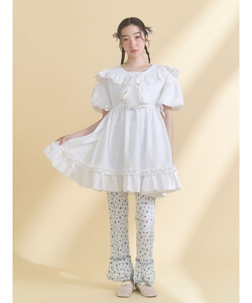 merry jenny(メリージェニー)の「ストレッチティアードフリルパンツ(その他パンツ・レディース・その他1/オフホワイト・FREE)」の10枚目の写真