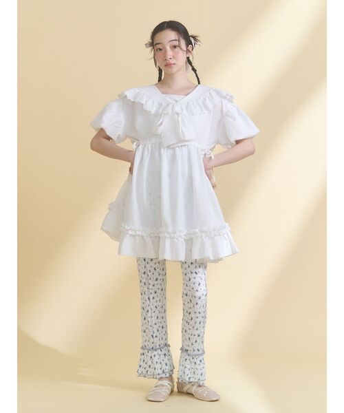 merry jenny(メリージェニー)の「ストレッチティアードフリルパンツ(その他パンツ・レディース・その他1/オフホワイト・FREE)」の11枚目の写真