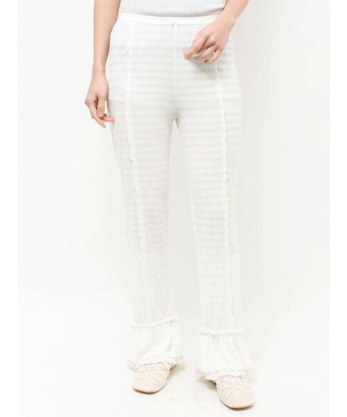 merry jenny(メリージェニー)の「ストレッチティアードフリルパンツ(その他パンツ・レディース・その他1/オフホワイト・FREE)」の21枚目の写真