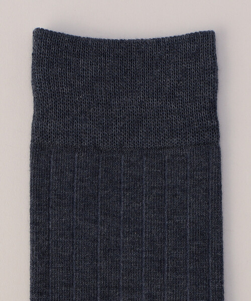 COMME CA MEN（コムサメン）の「リブ クルーソックス（ソックス/靴下・メンズ・グレー/ブルー/ネイビー・27.0cm）」の4枚目の写真
