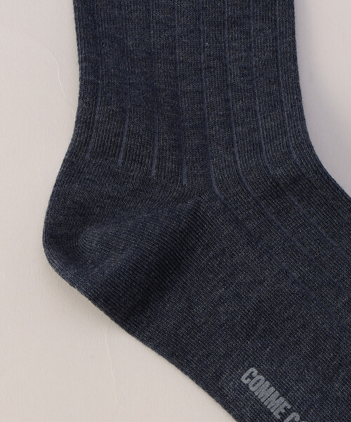 COMME CA MEN（コムサメン）の「リブ クルーソックス（ソックス/靴下・メンズ・グレー/ブルー/ネイビー・27.0cm）」の5枚目の写真