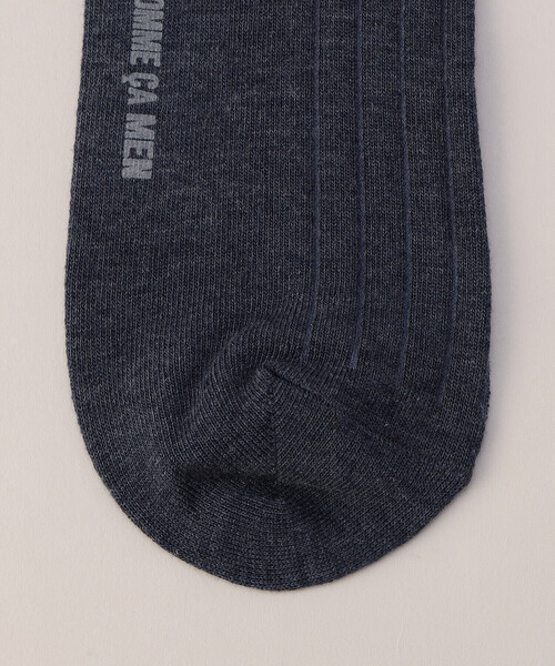 COMME CA MEN（コムサメン）の「リブ クルーソックス（ソックス/靴下・メンズ・グレー/ブルー/ネイビー・27.0cm）」の6枚目の写真