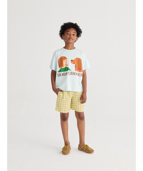 BOBO CHOSES(ボボショーズ)の「Friends In A Pickle T-shirt(Tシャツ/カットソー・キッズ・ライトブルー・6-7YEAR/2-3YEAR/4-5YEAR/8YEAR)」の2枚目の写真