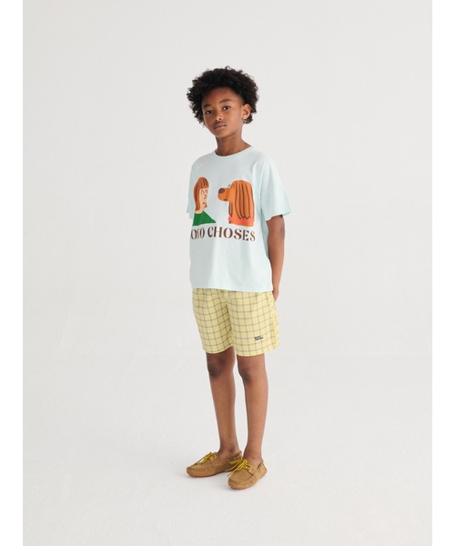 BOBO CHOSES(ボボショーズ)の「Friends In A Pickle T-shirt(Tシャツ/カットソー・キッズ・ライトブルー・6-7YEAR/2-3YEAR/4-5YEAR/8YEAR)」の3枚目の写真