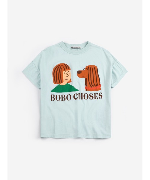 BOBO CHOSES(ボボショーズ)の「Friends In A Pickle T-shirt(Tシャツ/カットソー・キッズ・ライトブルー・6-7YEAR/2-3YEAR/4-5YEAR/8YEAR)」の4枚目の写真