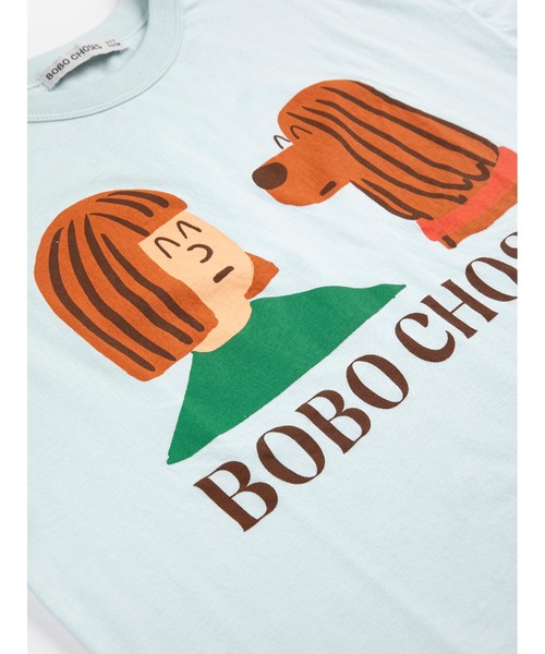 BOBO CHOSES(ボボショーズ)の「Friends In A Pickle T-shirt(Tシャツ/カットソー・キッズ・ライトブルー・6-7YEAR/2-3YEAR/4-5YEAR/8YEAR)」の5枚目の写真