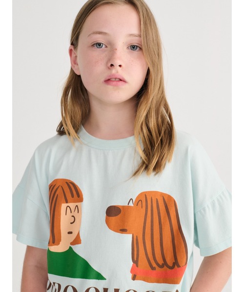 BOBO CHOSES(ボボショーズ)の「Friends In A Pickle T-shirt(Tシャツ/カットソー・キッズ・ライトブルー・6-7YEAR/2-3YEAR/4-5YEAR/8YEAR)」の6枚目の写真