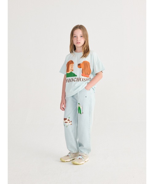 BOBO CHOSES(ボボショーズ)の「Friends In A Pickle T-shirt(Tシャツ/カットソー・キッズ・ライトブルー・6-7YEAR/2-3YEAR/4-5YEAR/8YEAR)」の7枚目の写真