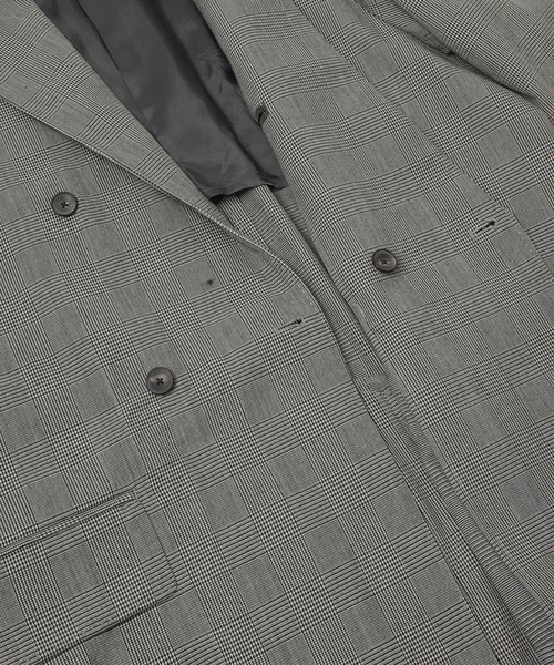 URBAN RESEARCH（アーバンリサーチ）の「new basic　HIGH TWIST WOOL W JACKET（その他アウター・メンズ・ブラック/チェック・MEDIUM/LARGE/X-LARGE）」の4枚目の写真